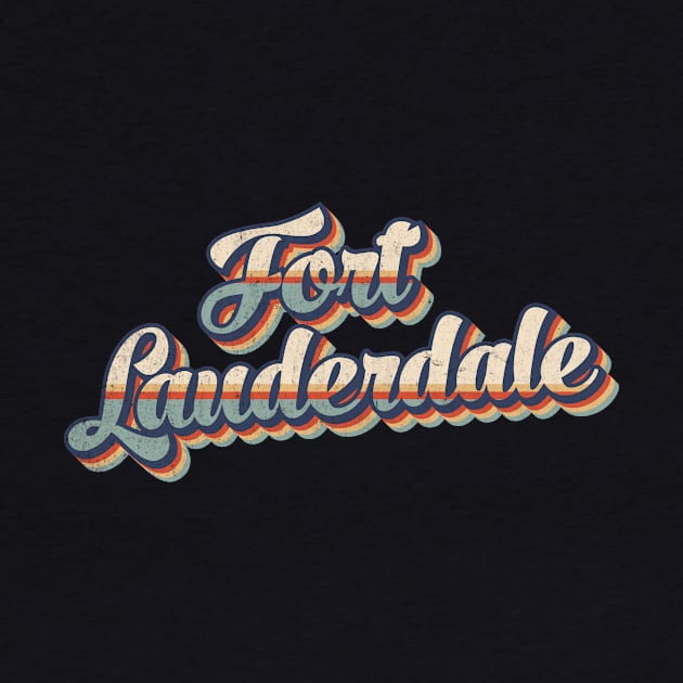 Fort Lauderdale // Retro Vintage Style by Stacy Peters Art